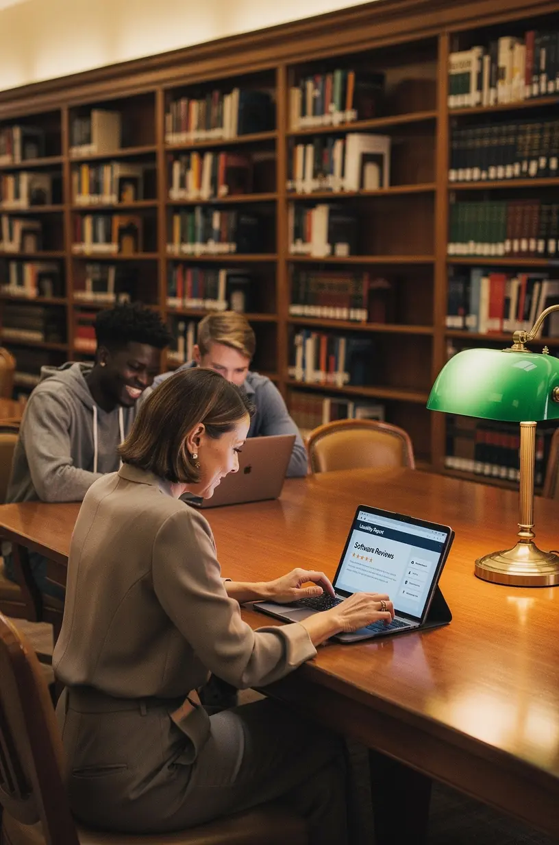 User navigating complex software interface strategies